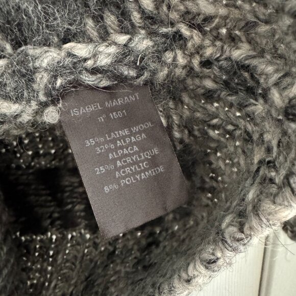 Isabel Marant Etoile Zip Front Cardigan in Grey, size 36 (fits a XS/S) - Picture 5 of 6